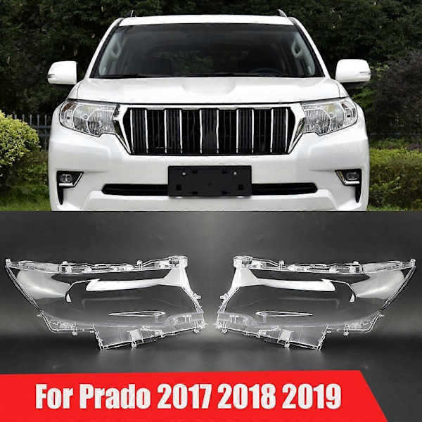 for Prado 2017 2018 2019 Venstre Side Bil Frontlykt Deksel Hovedlys Lampe Transparent Lampeskjerm Skall Linse Glass