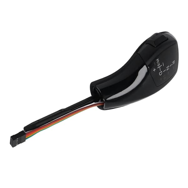 LED Gear Shift Knob Shifter Gearstang Hoved Retrofit Kit med Motor Start Stop Knap til E61 E60 E46 LHD Blank Sort