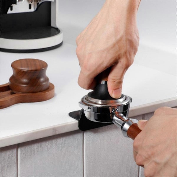 Espresso Kaffe Tamper Matta Station Press Tamperhållare Hörnmatta Pad Silikon Kaffeutrustning Tamper Barista Verktyg Svart