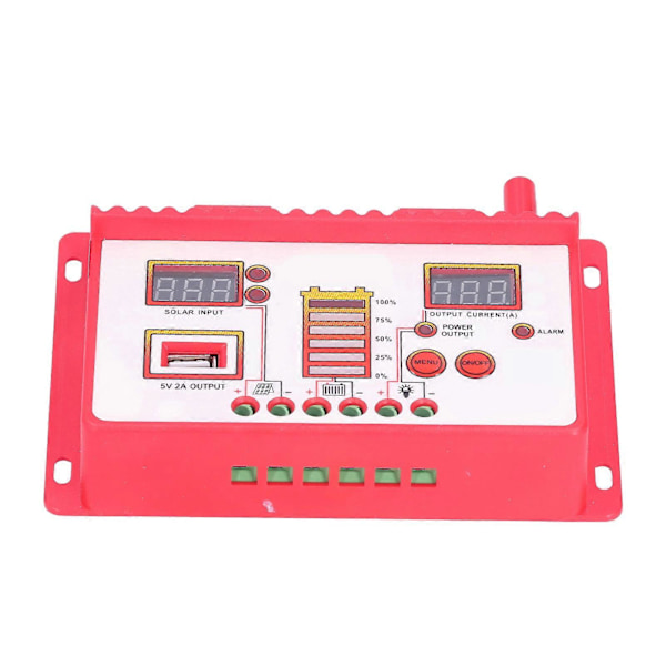 Solcelleopladningsregulator Husform 12V 24V Automatisk Genkendelse LED Digital Display Regulator 10A
