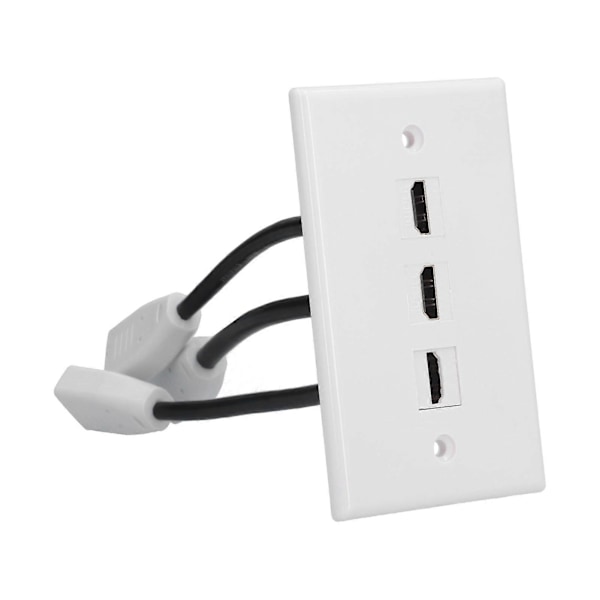 3 Porte 4K Vægplade ABS Multiport Slidstærk Holdbar Tætsiddende Videovægpanel