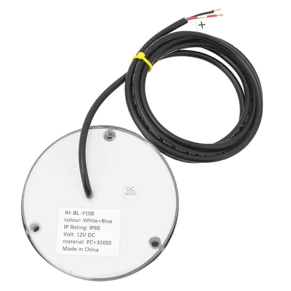 108LED Undervannslys 12V Hvit Blått Lys Vanntett Undervanns Båtlys for Skip Yachter Båter