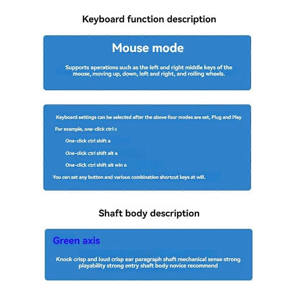 1-Key Genvejstastatur USB Brugerdefinerbart Programmerbart Makrotastatur Hot Key Mus Én Tast Knap RGB Mini Tastatur