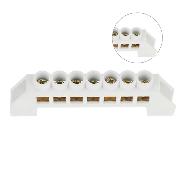 10st 7-håls bryggdesign elektrisk distributionskabel skruv mässing kopplingsplintar