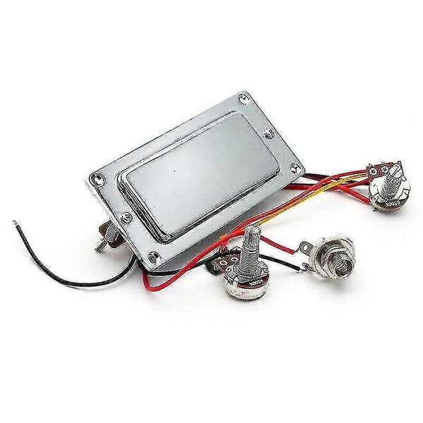 Elektrisk Gitarr Pickup Förkopplad Dubbel Mini Humbucker Volym Tonkontroll 92X37.5mm