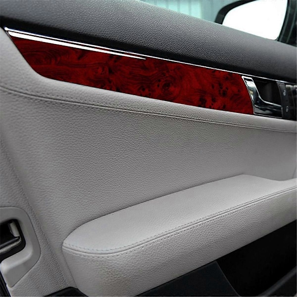 4 st Röda Träkorn Interiör Dörrpanel Trim Skydd för C-Klass W204 2007-2013