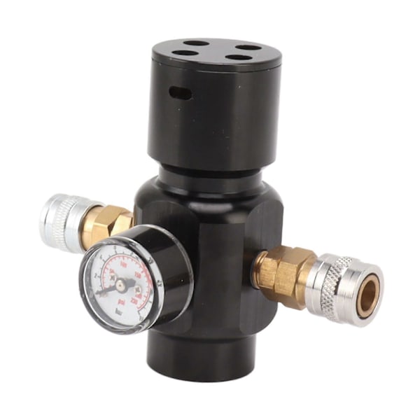 CO2 Mini Regulator Aluminiumlegering Messing Rustfrit Stål 8mm Dobbelt Hun Adapter CO2 Tank Trykregulator