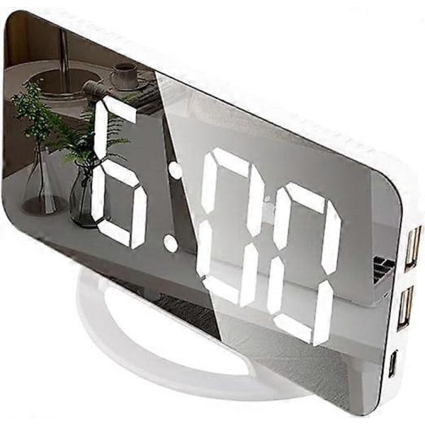 Digital väckarklocka, LED digital klocka, 6,5\" digital väckarklocka
