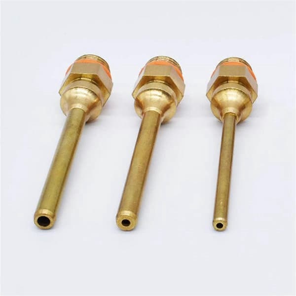 Smältlimmunstycke, litet hål, anti-läckage, kopparmunstycke, tillbehör, verktyg, 1,5 mm