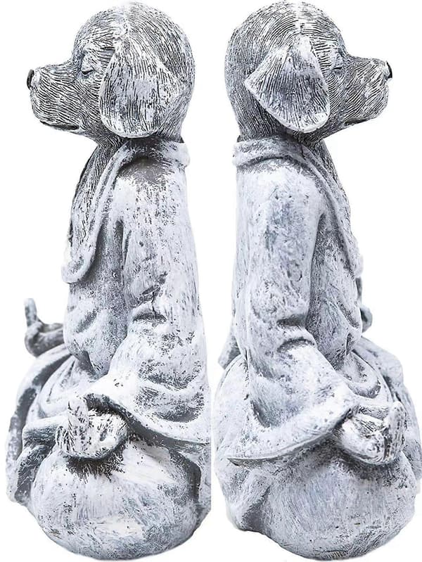 Frekk Hagegnomstatue – Langfingerhund – Innendørs/Utendørs Hagepynt