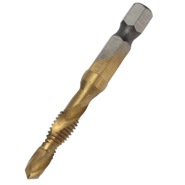 Gevindbor Bits Hex Skaft Titanium Belagt Metrisk Skrue Kombination Gevindbor til Træ M6