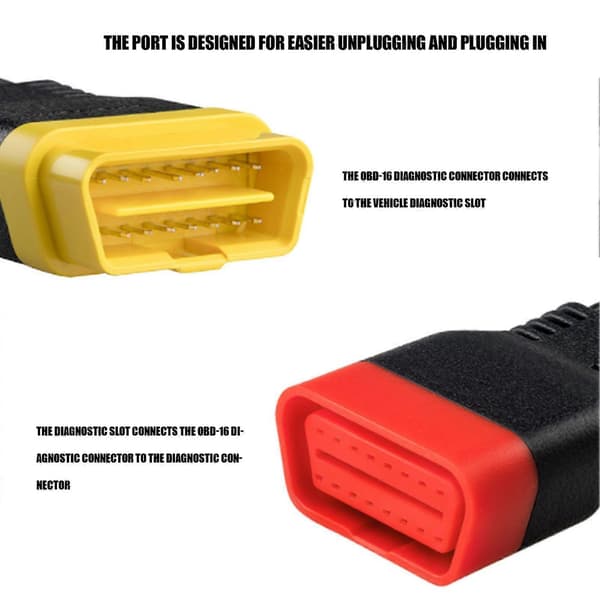 OBD2 OBDII Forlængerkabel TPU Han til Hun Diagnostisk Stik Kabel Adapter til X431