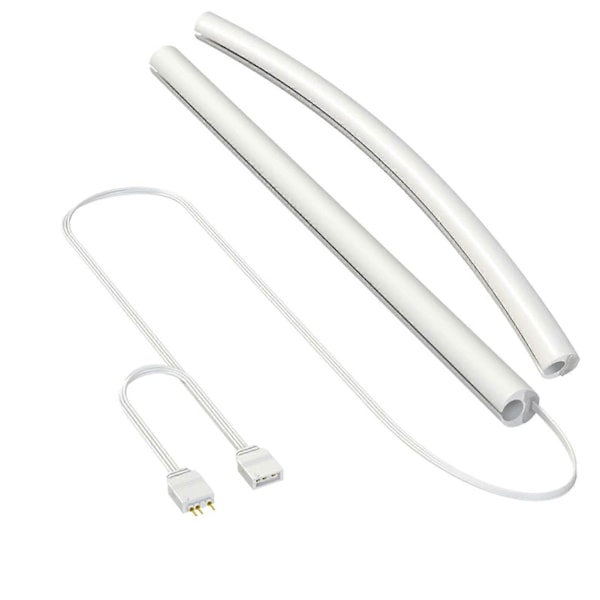 2 stk. skrivebordskabinett vannkjølingsrør adresserbart 5V 3PIN ARGB lysende datamaskinkabinett vannkjøler radiator slange DIY dekorasjon spill PC tilbehør