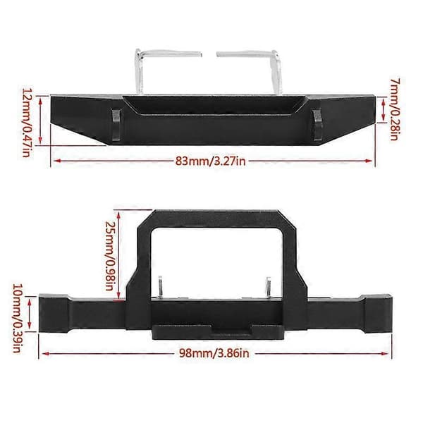 Metall Front- og Bakfanger med Front Grill for TRX4M -4M 1/18 RC Crawler Bil Oppgraderingsdeler OP Tilbehør