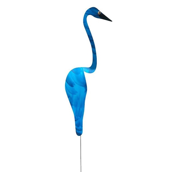 Snurrande Fågel Rosa Flamingo Dynamisk Fågel Lätt Trädgårdsbris Fågel Vind Konstdekorationer För Uteplats Gård Utomhus Damm Pool Fontän Blue