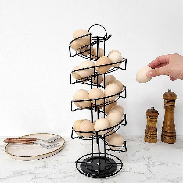 Eggeholder - Frittstående eggoppbevaring for kjøkken som holder opp roterbar. Egg Anti-skli base B