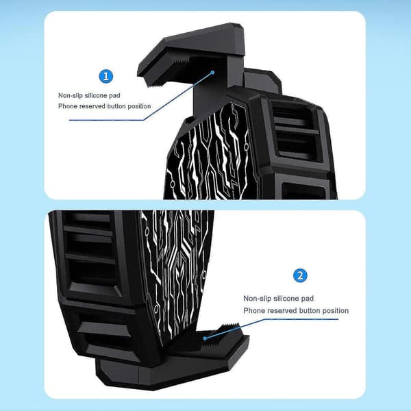 Dl05 Mobiltelefon Radiator 9 Blade Digital Display Bærbar Bagklips Telefon Køleventilator Køler Til Smartphone