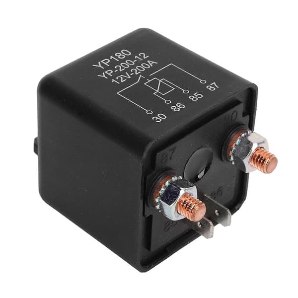 2 Set 12V Startrelä Brytare 4Pin 200A SPST Kraftigt Relä Universellt för Bil ATV UTV