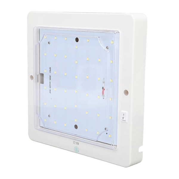 8x8 tommer DC 12?24V Firkantet RV Kabine Loftlampe 9W LED Indvendig Loft Taglys Kabinelampe til Bil Trailer Camper Marine Både Varmt Hvidt Lys 270