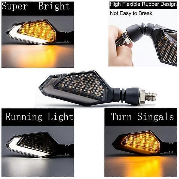 Motorcykel LED Blinklys For og Bag Indikatorlys til Motorcykel Cruiser