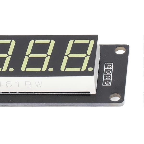4 stk. LED Segment Digital Display Modul 4 Bits 7 Segmenter PCB Klokkemodul 0.56 Tommer MRA172C Hvit