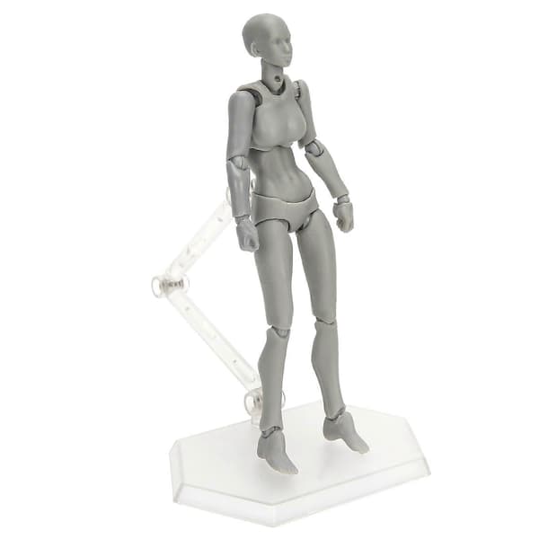 PVC Kunstner Action Figur Model Menneske Tegnemodel Kvinde Mannequin Dekoration Grå