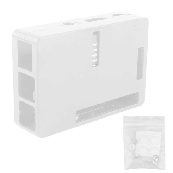 Beskyttende etui ABS-skal Kabinet Tilbehør Komponent til Raspberry Pi 3B 3B+ (Hvid)