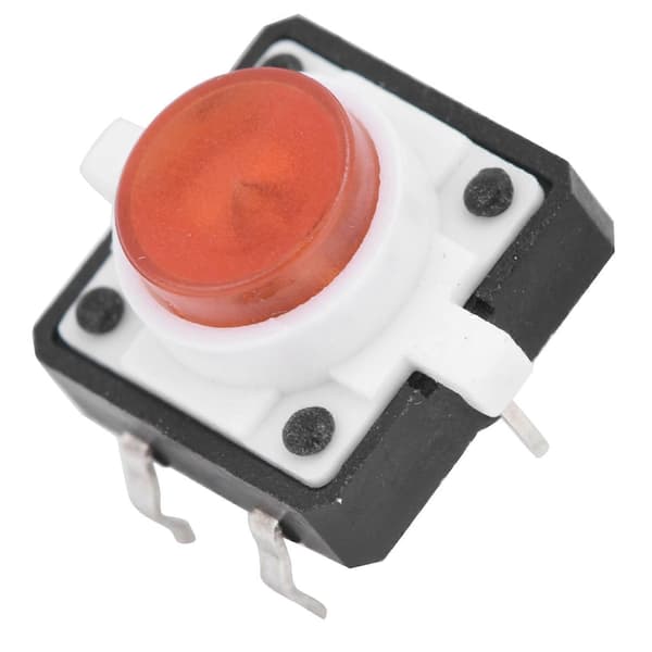 20 st 12x12x7,3 mm Taktil Tryckknappsbrytare LED Momentär Taktil Tryckknappsbrytare Röd