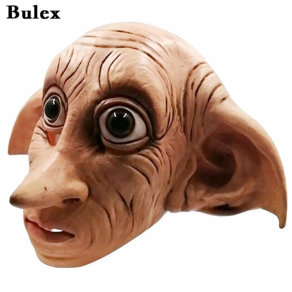 Cafele Cosplay Dobby Elfin Latexmask Djurstil Halloween Skräckmask Karnevalsdräkt Helansiktsrekvisita