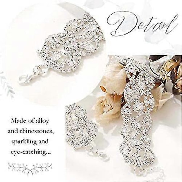 Rhinestone Choker Halskjede Smykker Justerbare Krage Halskjeder Sølv Chokers For Kvinner Og Jenter