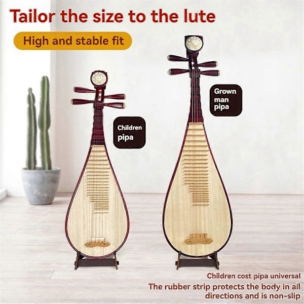 Gitar Gulvbrakett Avtakbart Gitarstativ i Tre Ukulele Holder Fiolin Akustisk Gitar Universelt Oppbevaringsstativ B