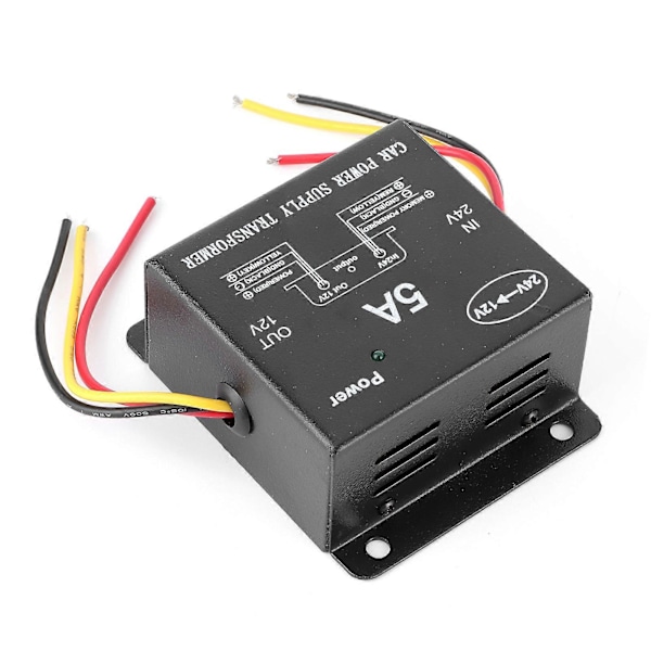 5A Strømomformer 24V til 12V Buck Transformer til Lastbil RV Yacht Audio Navigation Eftermontering