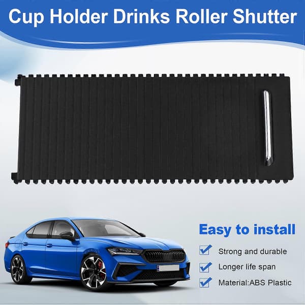 Bil Interiør Midtkonsoll Blind Koppholder Drikke Roller Lukker for Superb 2009-2015 3T08625319B9