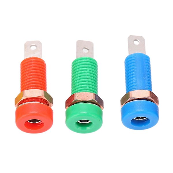 10 stk Bananplugger Messing ABS Materiale Maks. 24A Strøm 4mm/0.2in Hull Isolasjonsmotstand Sokkel Hunnkontakt
