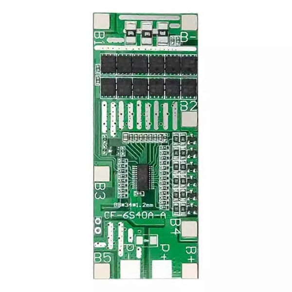 Solcellebelysning Li-Ion Batteribeskyttelseskort Integrert BMS Modul 6 Serier 24V 40A med Equalizer Elektroverktøy