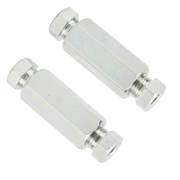 2st/Set Bromsrörskopplingar 3/8in Inline Hona + Hane Muttrar Ersättning för Brittiska USA Bilar FÖRE 1980