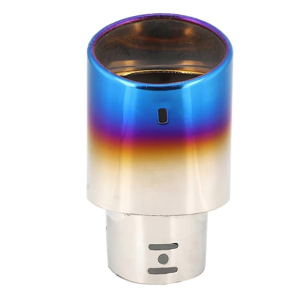 Rustfri Stål Bil Modificeret Udstødningsrør Lyddæmper Rør Bageste Hale Titanium Blå 62mm / 2.4in