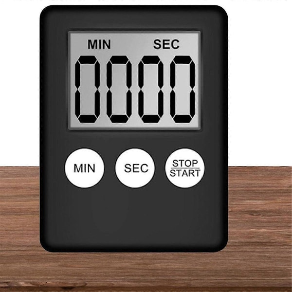 Digitalt Kjøkkentimer, Timer, Eggtimer, Egnet for Arbeid, Sportstimer, Spill, Koketimer, 2 Pakk Svart