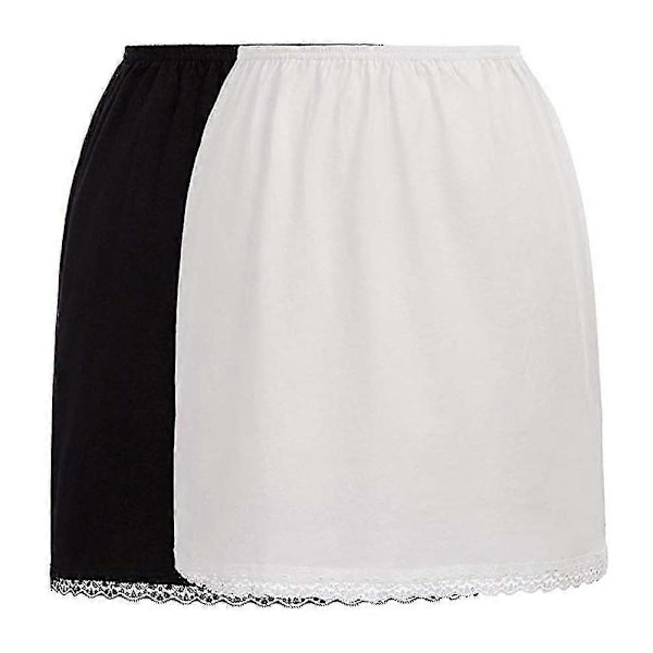 Hot 2023 Kvinner Damer Elastisk Midje Halv Underskjørt Skjørt Unders Kirt Dame Under Skjørt Underskjørt Halv Midje Skjørt Bestselger Black