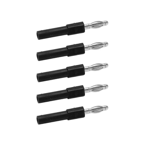 5 stk. 4 mm bananstikadapter Stærk forbindelse God ledningsevne 4 mm til 2 mm konvertering Bananstik Sort