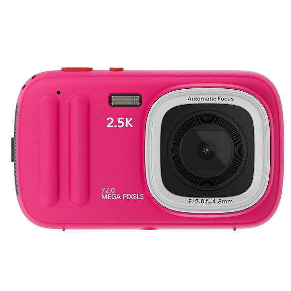 72MP Digitaalikamera 2.5K Kompakti Point and Shoot -kamera, 16x Zoom Automaattitarkennuskamera Mp3:lla Lapsille Punainen
