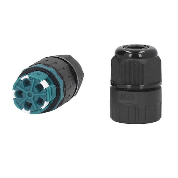 IP68 Vattentät Kontakt Utomhus Snabb Press Rak Genomgång 5-polig Terminal 10-14mm