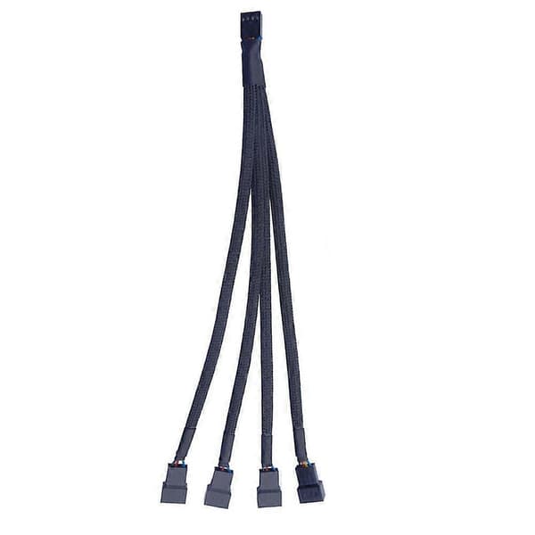 4-Pin Computer Køleblæser Adapterkabel 4-i-1 Computer CPU Blæser Adapterkabel Computer Køler Patch Cord Køleblæser Tilbehør