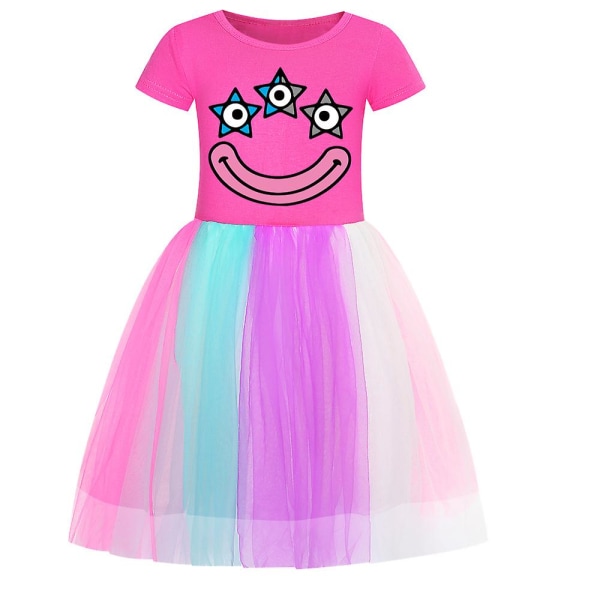 Sifferblock Baby Flickkläder 2023 Sommar Kortärmad Prinsessklänningar Barnklänning Fest Babyklänningar För Barn Kläder pink 110cm