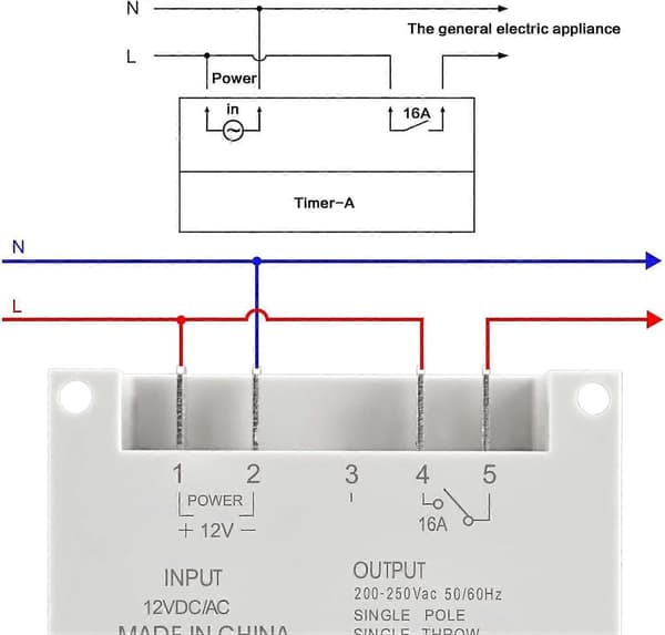 Tidsbryter - Mini 12V LCD Digital Mikrodatamaskinstyrt Strømtidsbryter
