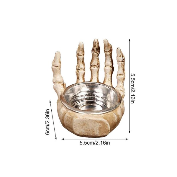 Skeleton hand ljusstake gotisk retrostil dekoration as  shows