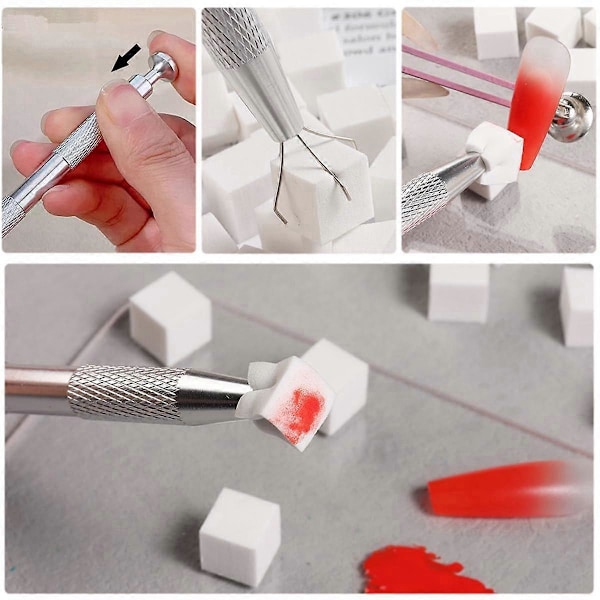 100 st Nagelkonst Svamp Mjuka Svampar Gradient Nagelkonst Stämplar Verktyg Färgtoning Manikyr DIY Nagel Svamp Griparverktyg