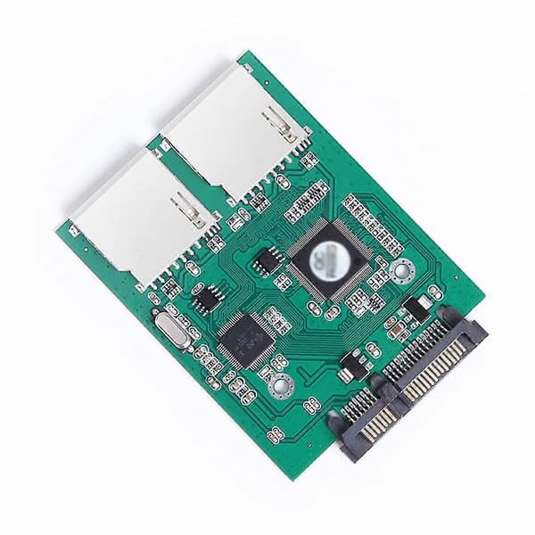 SATA SD-kortadapter 2,5 tum Digital Konverteringsadapter 15PIN+7PIN SD-kortkonverterare Stöder 128GB för Laptop Tablet