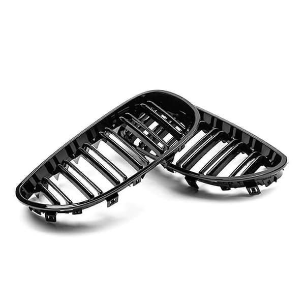 Gloss Sort Front Kofanger Nyre Grill Hjelm Mesh Dobbelt Linje til E60 M5 E61 520I 545I 550I 535I 2003-2009