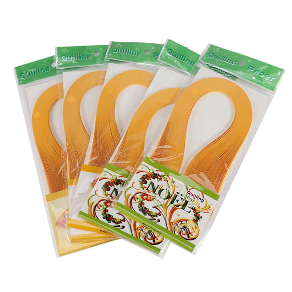 600 st DIY Quillingpapper 3mm Bredd Enfärgat Origamipapper Hantverk (orange)